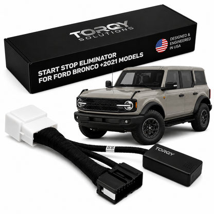 Torqy Auto Start Stop Eliminator for Ford Bronco 2021-2026 - Easy Under-Dash Plug & Play Install (No Console Removal)
