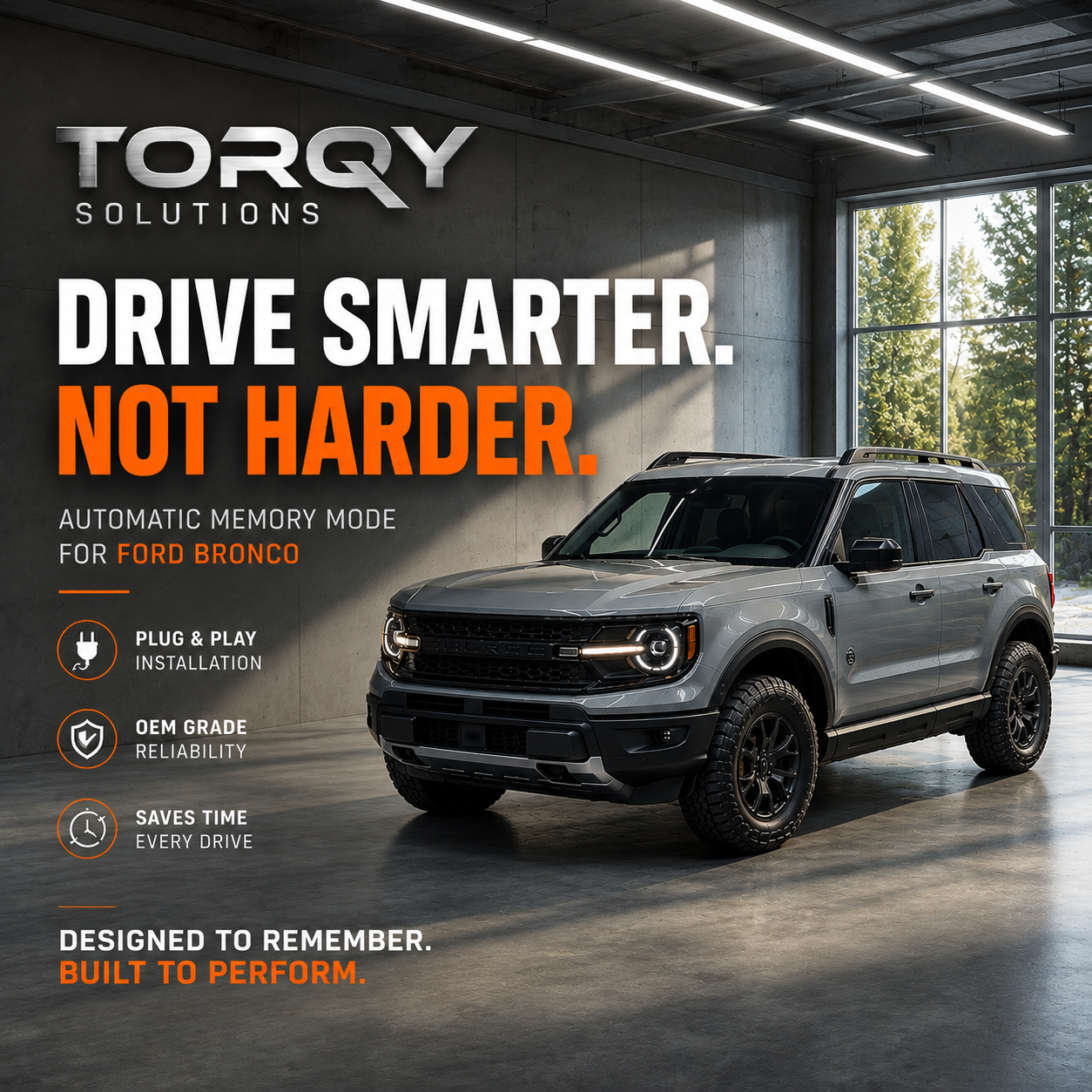 Torqy Auto Start Stop Eliminator for Ford Bronco 2021-2026 - Easy Under-Dash Plug & Play Install (No Console Removal)