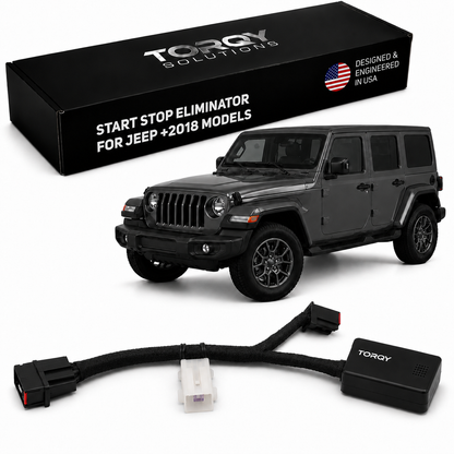 Torqy Auto Start Stop Eliminator for Jeep Wrangler JL JLU Accessories (2018-2026) & Gladiator JT 2025 2026 - Auto Stop Start Disable Bypass Device Engine Cancel Plug & Play Cable (Not Fit 4xe)