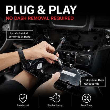Torqy Auto Start Stop Eliminator for Jeep Wrangler JL JLU Accessories (2018-2026) & Gladiator JT 2025 2026 - Auto Stop Start Disable Bypass Device Engine Cancel Plug & Play Cable (Not Fit 4xe)