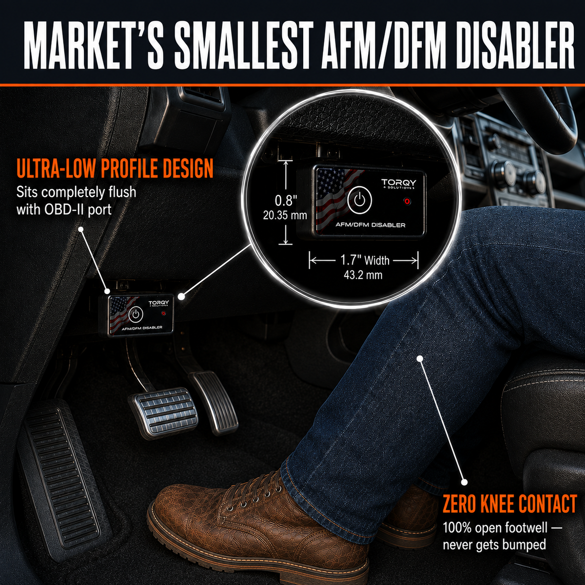 Torqy AFM/DFM Disabler Device for GM V8 & V6 - Active Fuel Management Disable OBD-II Module for Chevy Silverado, Tahoe, Suburban & GMC Sierra, Yukon