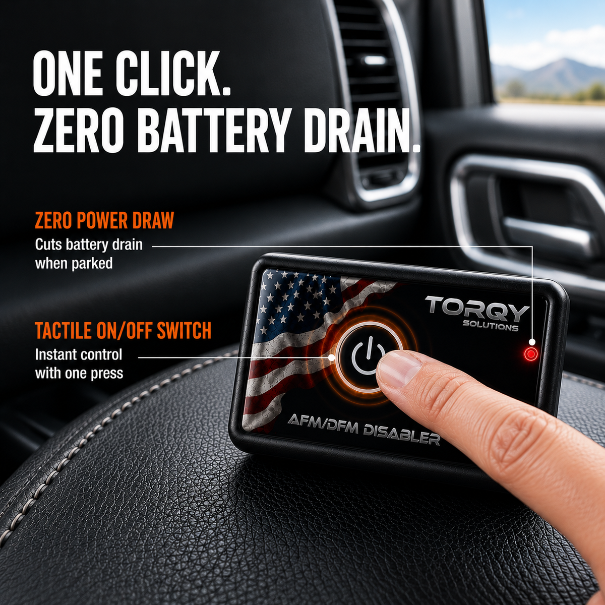 Torqy AFM/DFM Disabler Device for GM V8 & V6 - Active Fuel Management Disable OBD-II Module for Chevy Silverado, Tahoe, Suburban & GMC Sierra, Yukon